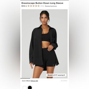 Alo Dreamscape Button Down Long Sleeve - Black